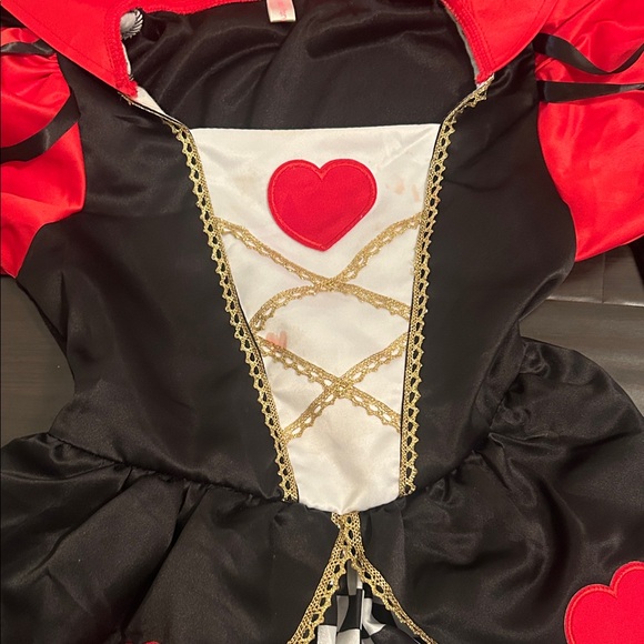 Queen of Hearts Kids Costume - Red and Black Dress - Picture 2 of 5